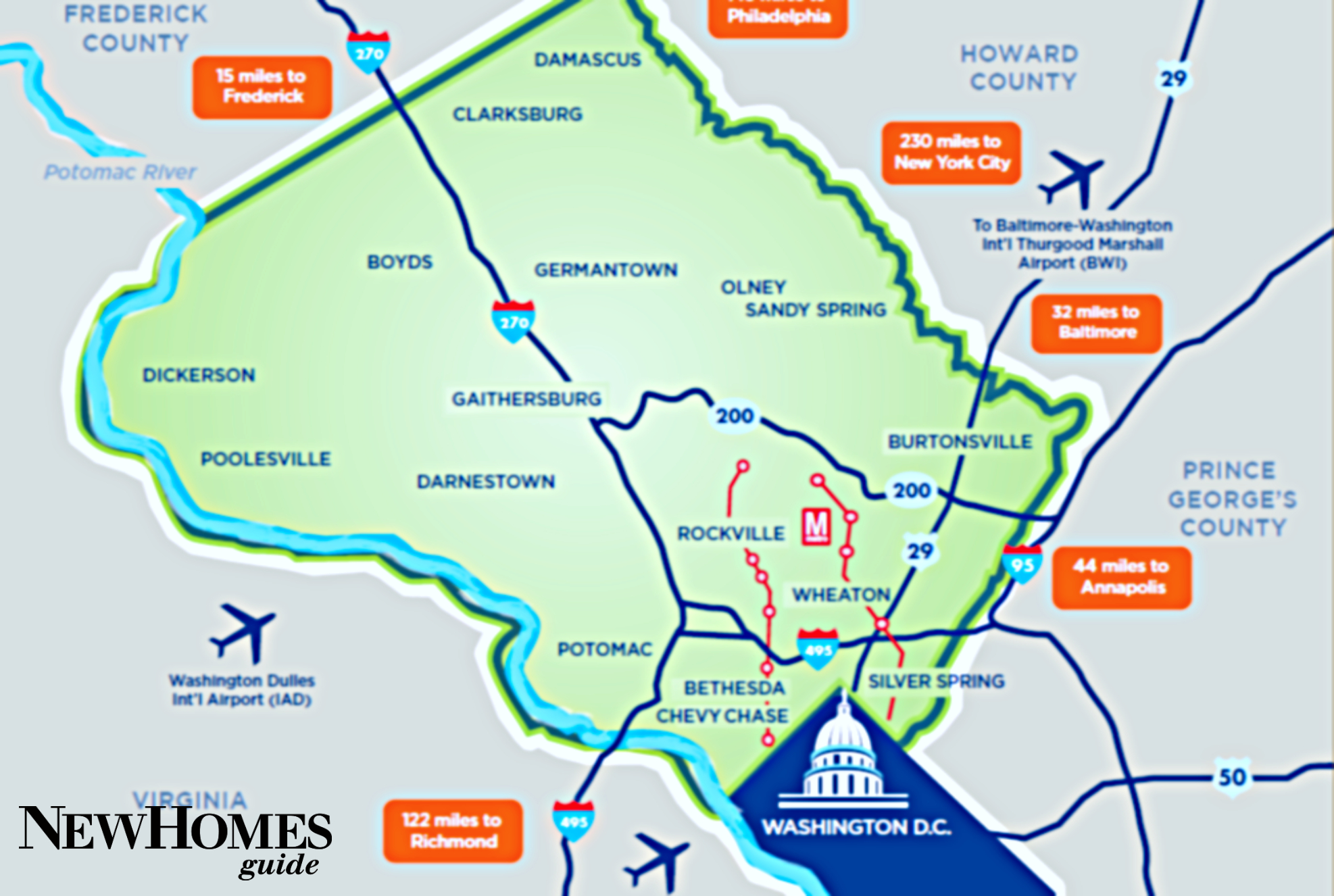 colleges in montgomery county map
